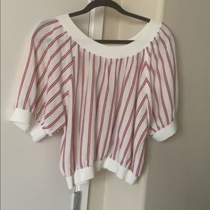 Club Monaco loose fit top with elastic waist